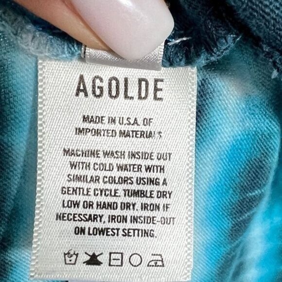AGOLDE Futura Blue tie-dyed Musclee Tee  - Size S - Picture 6 of 6